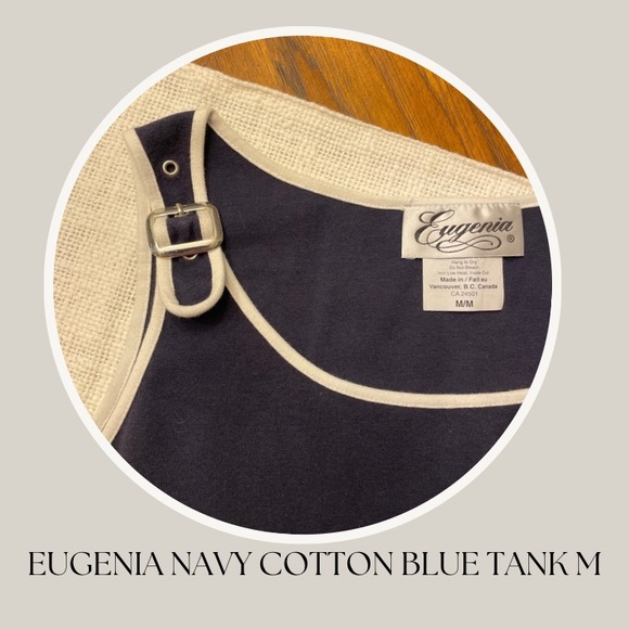 EUGENIA NAVY BLUE COTTON TANK M - Picture 1 of 4